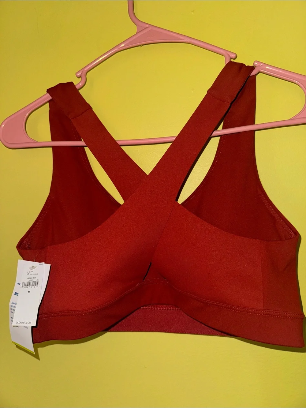 NWT Rust red sports bra and shorts matching set
